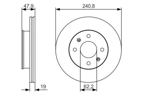 Тормозной диск BOSCH 0 986 479 S18 (фото 1)