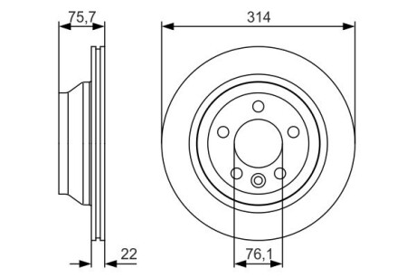 Тормозной диск BOSCH 0 986 479 S54 (фото 1)