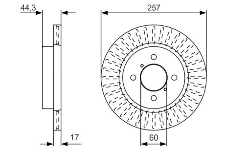 Диск тормозной передний BOSCH 0986479U93