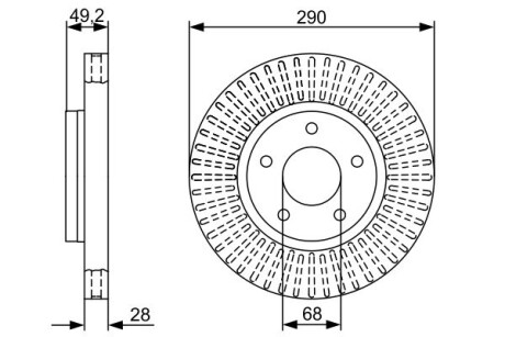 Тормозной диск BOSCH 0 986 479 V48