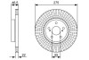 Toyota диск тормоза. пер. corolla 1,6-1,8vvti 07- BOSCH 0986479W13 (фото 1)