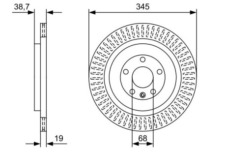 Ford диск тормоз. задний explorer 3,5 10- BOSCH 0986479W54