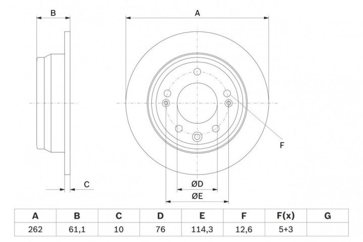 Тормозной диск BOSCH 0986479W64 (фото 1)