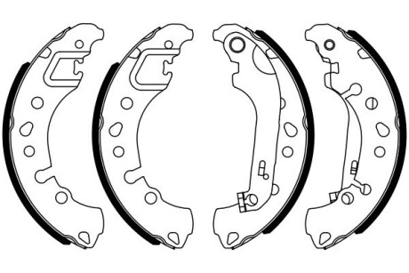 Тормозные колодки барабанные BOSCH 0986487961 (фото 1)