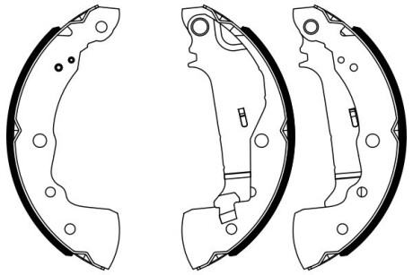 Тормозные колодки барабанные BOSCH 0986487963 (фото 1)