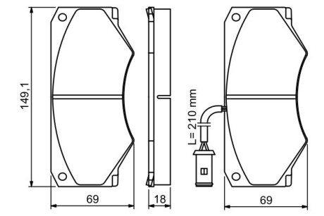 Тормозные колодки BOSCH 0986494301