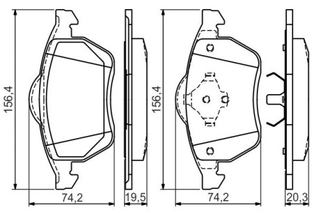 Тормозные колодки BOSCH 0986494390