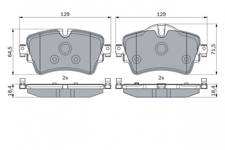Bmw колодки торм пров. mini cooper 13- BOSCH 0986494809 (фото 1)