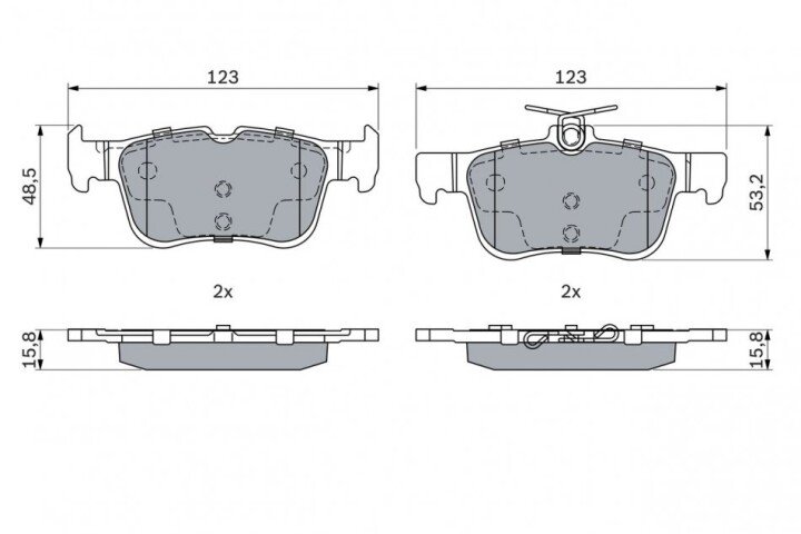 Тормозные колодки BOSCH 0986494888 (фото 1)