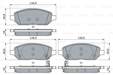 Opel колодки гальма. пров. karl 1,015- BOSCH 0986494906