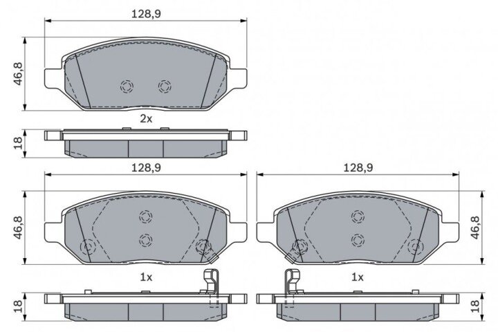 Opel колодки тормоза. пер. karl 1,015- BOSCH 0986494906 (фото 1)