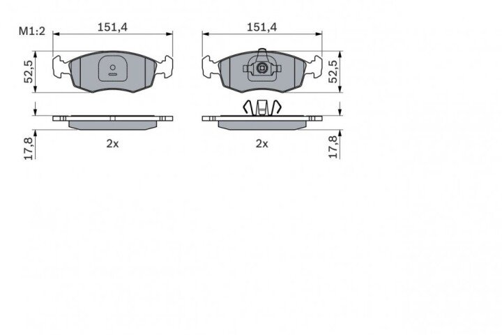 Гальмівні колодки BOSCH 0986494943 (фото 1)