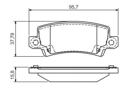 Комплект гальмівних колодок, дискове гальмо BOSCH 0 986 495 072 (фото 1)