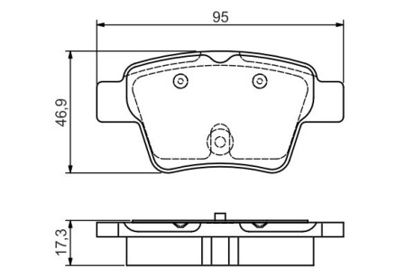 Комплект гальмівних колодок, дисковий гальмо BOSCH 0 986 495 092 (фото 1)