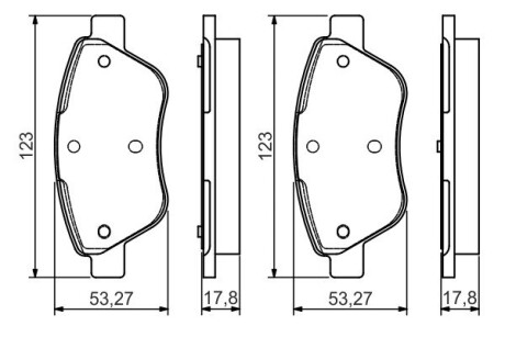 Комплект гальмівних колодок, дискове гальмо BOSCH 0 986 495 102 (фото 1)