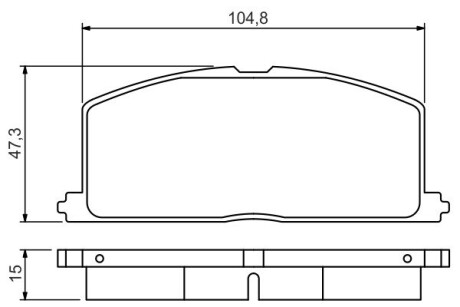 Комплект тормозных колодок, дисковый тормоз BOSCH 0 986 495 234 (фото 1)