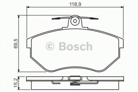 Комплект тормозных колодок, дисковый тормоз BOSCH 0 986 495 246 (фото 1)