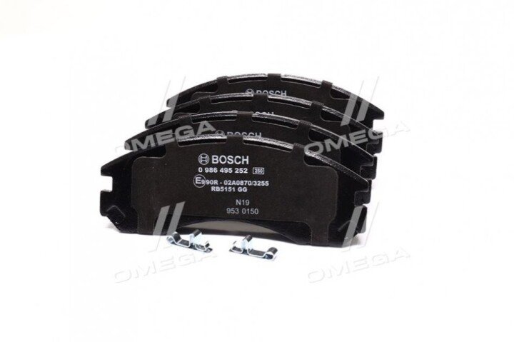 Комплект тормозных колодок, дисковый тормоз BOSCH 0 986 495 252 (фото 1)