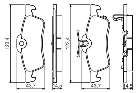 Комплект тормозных колодок, дисковый тормоз BOSCH 0 986 495 359 (фото 1)