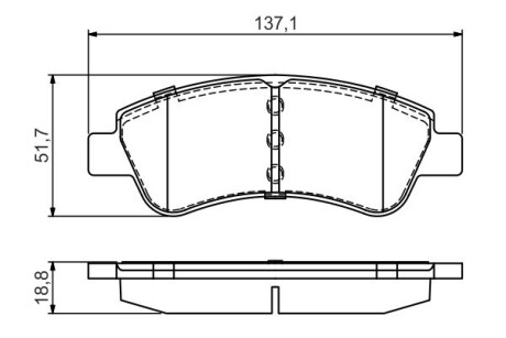 Комплект тормозных колодок, дисковый тормоз BOSCH 0 986 495 430 (фото 1)