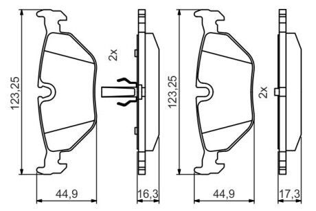 Тормозные колодки задн. bmw e36/46, e85 BOSCH 0986495470 (фото 1)