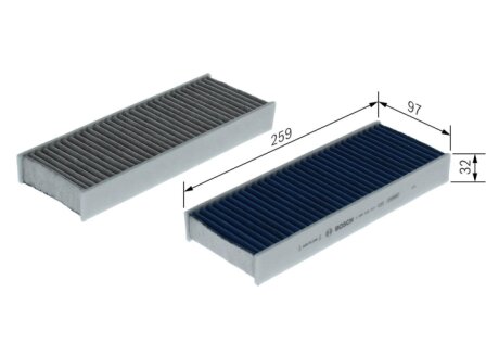 Фильтр салона угольный BOSCH 0986628647