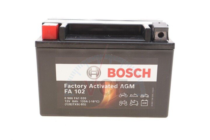 Акумулятор 8Ah-12v EN120 AGM BOSCH 0986FA1020 (фото 1)