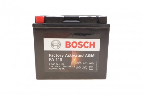 Акумулятор 10Ah-12v EN165 AGM BOSCH 0986FA1100