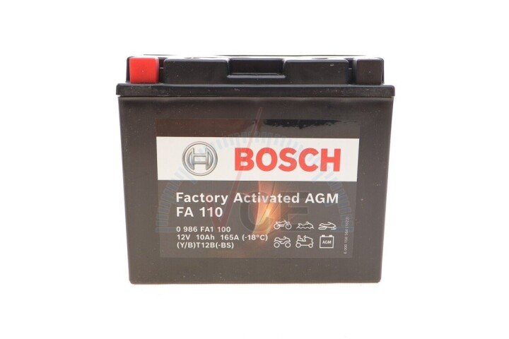 Акумулятор 10Ah-12v EN165 AGM BOSCH 0986FA1100 (фото 1)