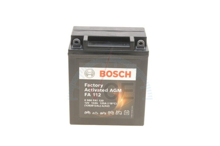 Акумулятор 12Ah-12v EN125 AGM BOSCH 0986FA1120 (фото 1)