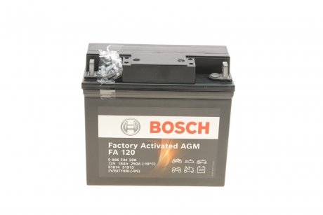 Акумулятор 18Ah-12v EN250 AGM BOSCH 0986FA1200