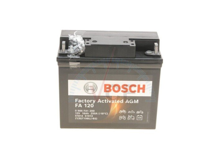 Акумулятор 18Ah-12v EN250 AGM BOSCH 0986FA1200 (фото 1)