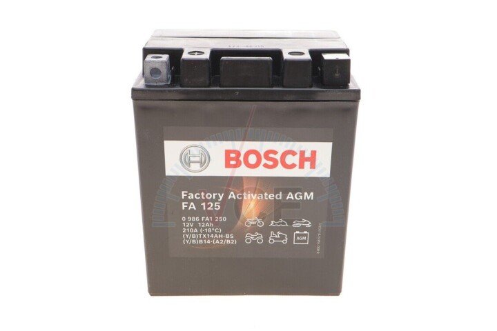 Акумулятор 12Ah-12v EN210 AGM BOSCH 0986FA1250 (фото 1)