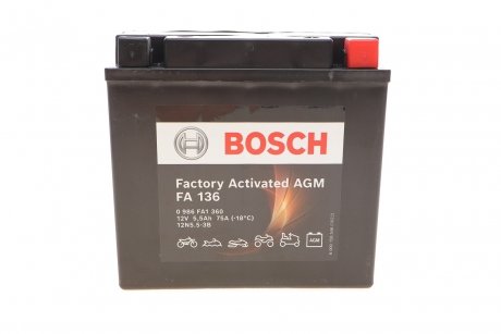 Акумулятор 5,5Ah-12v EN75 AGM BOSCH 0986FA1360