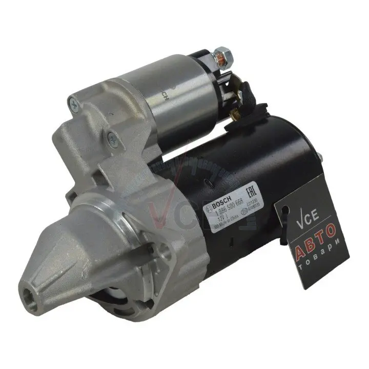 Фото 1 - Стартер (12В, 1,1кВт, новий) MERCEDES C T-MODEL (S204) VOLVO S70 CHEVROLET AVEO / KALOS, CRUZE, LACETTI, LANOS, NUBIRA, REZZO DAEWOO ARANOS, ESPERO, KALOS, LACETTI, LANOS, NEXIA 1.0-2.4 09.82- BOSCH 1986S00668 Стартер (12В, 1,1кВт, новий) MERCEDES C T-MODEL (S204) VOLVO S70 CHEVROLET AVEO / KALOS, CRUZE, LACETTI, LANOS, NUBIRA, REZZO DAEWOO ARANOS, ESPERO, KALOS, LACETTI, LANOS, NEXIA 1.0-2.4 09.82- BOSCH 1986S00668 (фото 1)