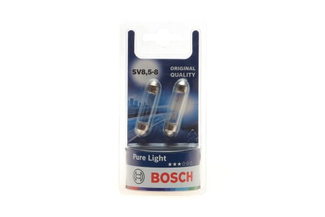 Автолампа pure light c10w sv8,5-8 10 w прозора BOSCH 1987301014