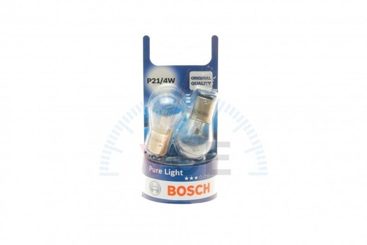 Автолампа pure light p21/4w baz15d 4w 21w прозрачная BOSCH 1987301015 (фото 1)