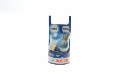 Автолампа pure light p21w ba15s 21 w прозрачная BOSCH 1987301017