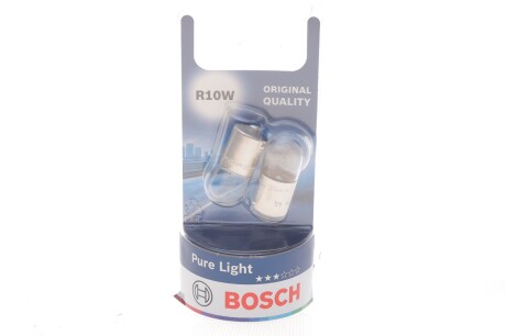 Автолампа pure light r10w ba15s 10 w прозора BOSCH 1987301019