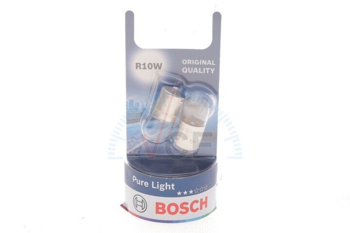 Автолампа pure light r10w ba15s 10 w прозрачная BOSCH 1987301019 (фото 1)