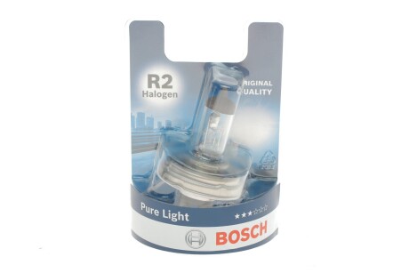 Автолампа pure light r2 p45t 40 w 45 w прозрачная BOSCH 1987301021