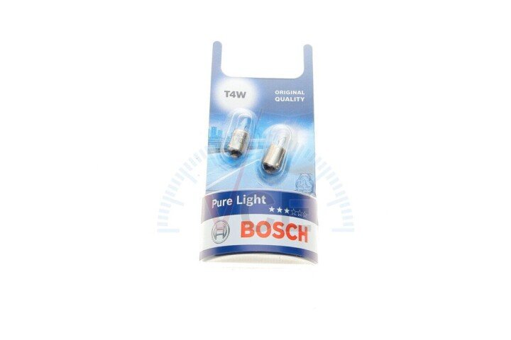 Автолампа pure light t4w ba9s 4 w прозора BOSCH 1987301023 (фото 1)