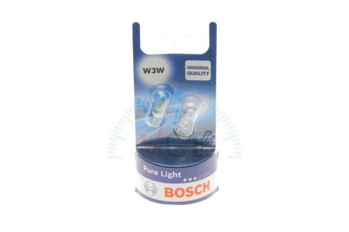 Автолампа pure light w3w w2,1x9,5d 3 w прозора BOSCH 1987301028 (фото 1)