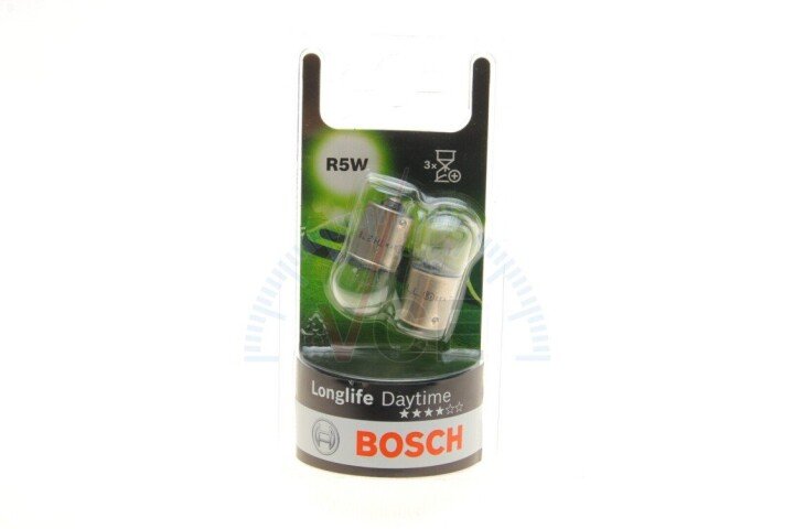 Автолампа longlife daytime r5w ba15s 5 w прозрачная BOSCH 1987301058 (фото 1)