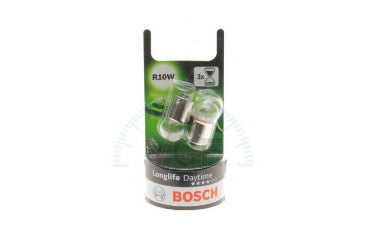 Автолампа longlife daytime r10w ba15s 10 w прозрачная BOSCH 1987301059 (фото 1)