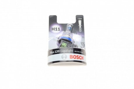 Автолампа gigalight plus 120 h11 pgj19-2 55 w прозрачная BOSCH 1987301133