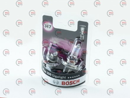 H7 gigalight plus 150% автолампа 2шт. BOSCH 1987301431