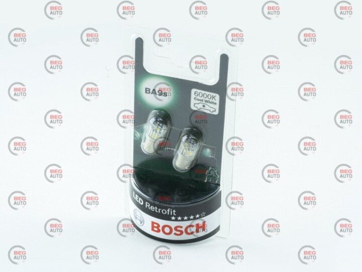 (к/т 2 шт) автолампа світлодіодна 12v 1w t4w led cool BOSCH 1987301513 (фото 1)