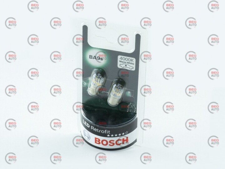 (к/т 2 шт) автолампа світлодіодна 12v 1w t4w led warm BOSCH 1987301514 (фото 1)