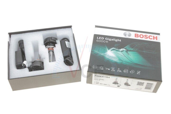 Лампа світлодіодна led gigalight p22d (hb4) 12v 30w duobox cool BOSCH 1987301555 (фото 1)